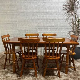 Conjunto Piratini 160x80 com 6 Cadeiras Cor:mel - 1