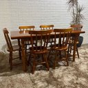 Ver imagem 2 de Conjunto Piratini 160x80 com 6 Cadeiras Cor:mel