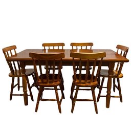Conjunto Piratini 160x80 com 6 Cadeiras Cor:mel - 5