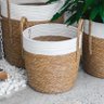 Conjunto 3 Cestos Decorativos de Fibra Vegetal e Algodão Mhv0021 Btc - 3