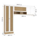 Ver imagem 5 de Armário de Cozinha Completo Ditália Denver 3 pc Rv/Br D8