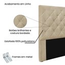 Ver imagem 4 de Cabeceira Queen 160cm Linho Tânia Amarelo