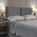 Ver imagem 2 de Cabeceira Módulos Cama Box Almofadada Luxo Suede Rbl:solteiro Tradicional/cinza