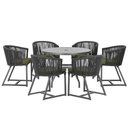Ver imagem 1 de Mesa e 6 Cadeiras e Noronha Preto E13 Trama Original Preto