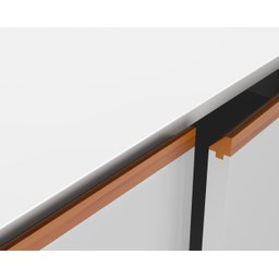 Aparador Buffet Ares Lux 4 Portas Premium Sala Hall Organizador Pés Madeira Maciça Cor Branco - 5