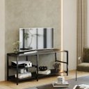 Ver imagem 2 de Rack Estilo Industrial Brooklin 115 Moderno para Sala TV Preto