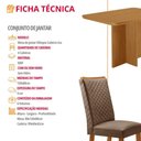 Ver imagem 6 de Conjunto Jantar Olimpia 4 Lugares MDF Cadeiras Lira Veludo Capuccino 120cm Moderna
