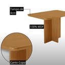 Ver imagem 7 de Conjunto Jantar Olimpia 4 Lugares MDF Cadeiras Lira Veludo Capuccino 120cm Moderna