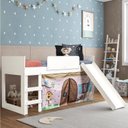 Ver imagem 1 de Cama infantil com Escorregador e Tenda Alice Casatema MadeiraOriginals
