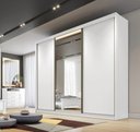 Ver imagem 2 de Guarda-Roupa Diamond 4 Gavetas com 1 Porta Espelhada Neve Novo Horizonte