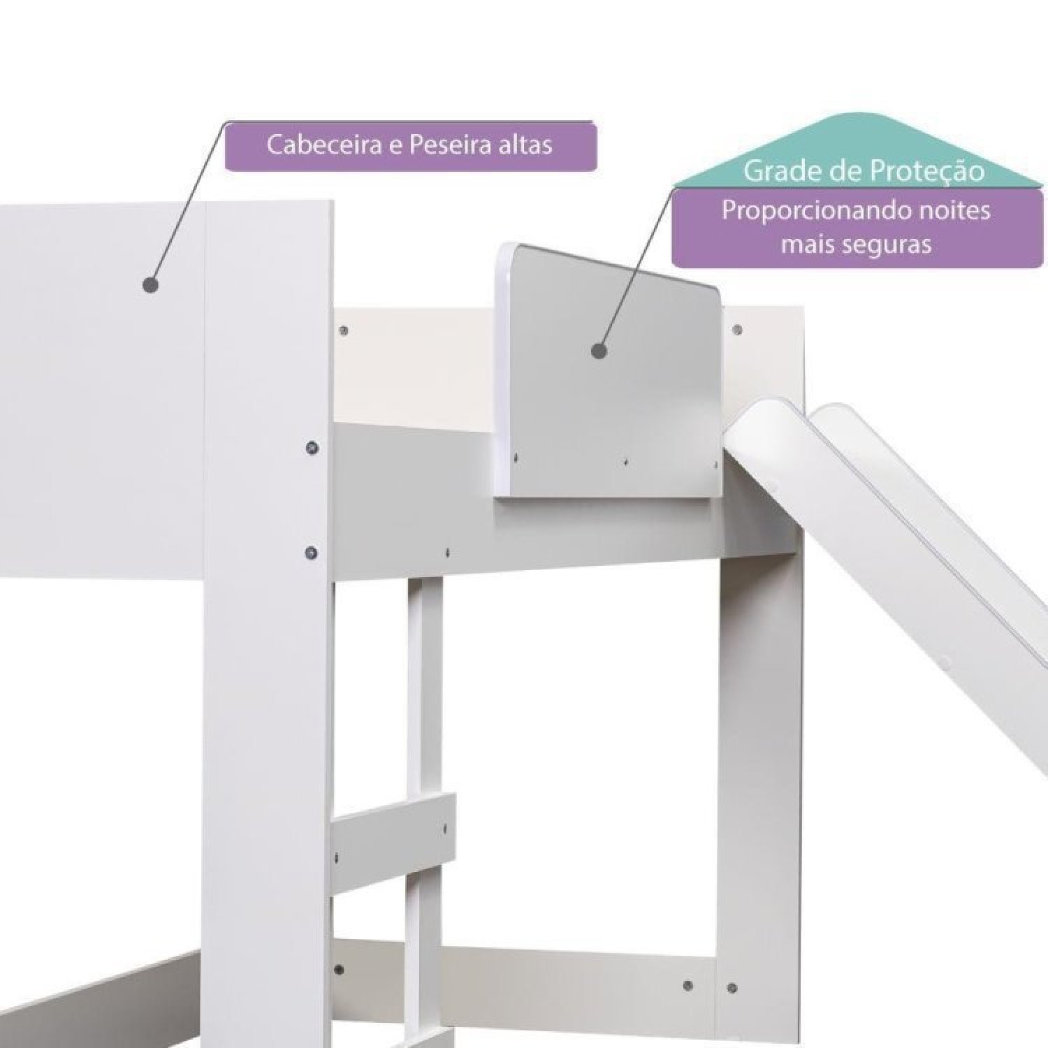 Cama infantil com Escorregador e Tenda Casinha Casatema - 7