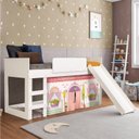 Ver imagem 1 de Cama infantil com Escorregador e Tenda Casinha Casatema MadeiraOriginals
