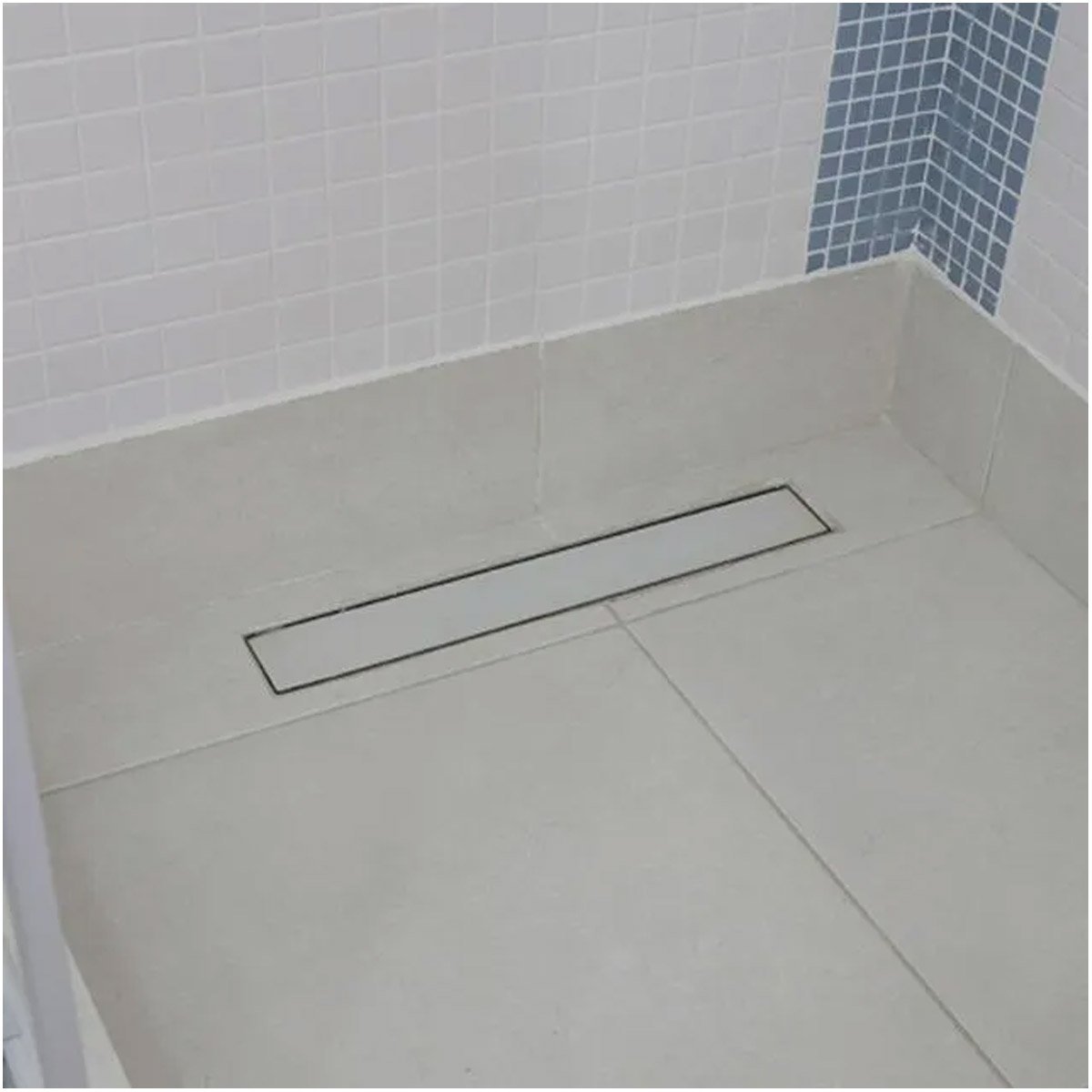 Ralo Linear Oculto 20cm Aço Inox Invisivel Banheiro Lavabo Anti Odor Anti Inseto Resistente Seguro H - 8