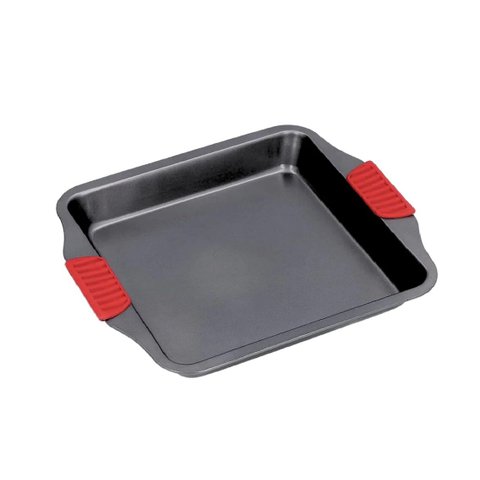 Assadeira Antiaderente 40x25,5x5,5cm c/ Pegador de Silicone Sl-7874