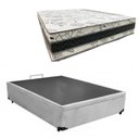 Ver imagem 2 de Cama Base Box Baú Casal Super Confort Suede Cinza + Colchão Casal Super Confort D33 28x138x188