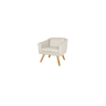 Kit 02 Poltronas Decorativas San Diego  De Luxo Corino Bege - 3