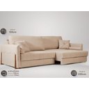Ver imagem 5 de Sofá Orfeu 2,30m sem Caixa, Retrátil e Reclinável Linho Premium Creme - Netsofas