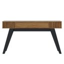Ver mais imagens de Aparador Decorativo 136cm Ripado com Gaveta Itacaré Noce/Preto G73 - Gran Belo
