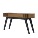 Ver imagem 2 de Aparador Decorativo 136cm Ripado com Gaveta Itacaré Noce/Preto G73 - Gran Belo