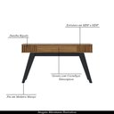 Ver imagem 3 de Aparador Decorativo 136cm Ripado com Gaveta Itacaré Noce/Preto G73 - Gran Belo