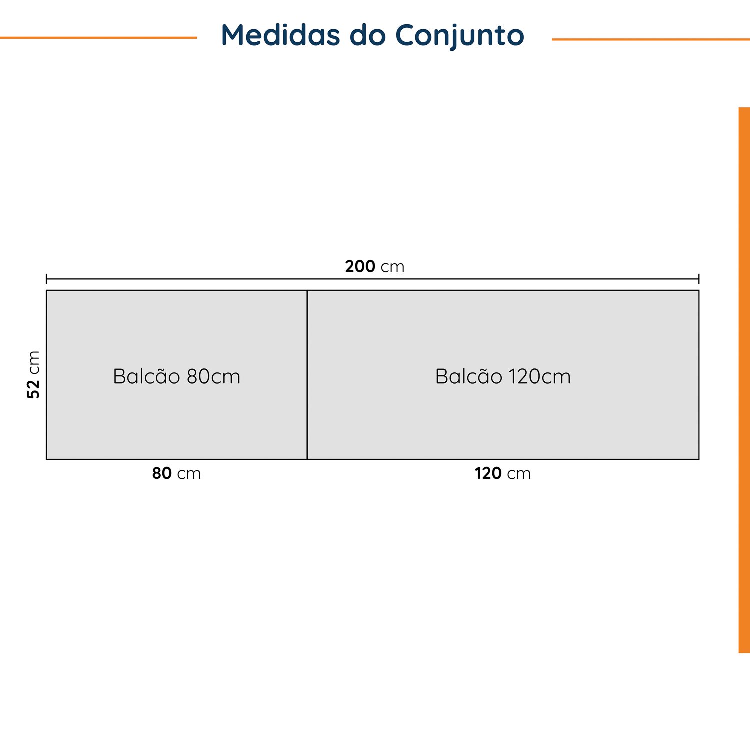 Cozinha Modulada 4 Peças sem Tampo Suspensa com 2 Aéreos e 2 Balcões Ipanema CabeCasa MadeiraMadeira - 4