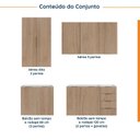 Ver imagem 3 de Cozinha Planejada 4 Peças sem Tampo Suspensa 2 Aéreos e 2 Balcões Ipanema CabeCasa MadeiraOriginals Marrom
