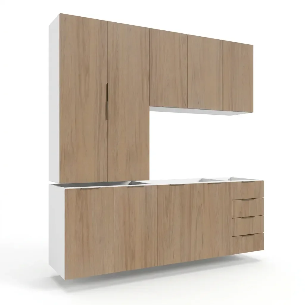 Ver imagem 3 de Cozinha Modulada 4 Peças sem Tampo Suspensa 2 Aéreos e 2 Balcões Ipanema Cabecasa Madeiraoriginals
