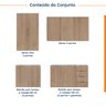 Cozinha Modulada 4 Peças sem Tampo Suspensa 2 Aéreos e 2 Balcões Ipanema CabeCasa MadeiraOriginals - 3