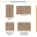 Ver imagem 6 de Cozinha Planejada 4 Peças com Tampo 2 Armários Aéreos e 2 Balcões Ipanema CabeCasa MadeiraOriginals Marrom