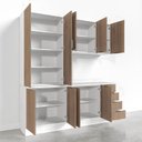 Ver imagem 5 de Cozinha Modulada 4 Peças com Tampo 2 Aéreos e 2 Balcões Ipanema CabeCasa MadeiraOriginals