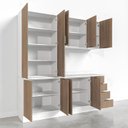 Ver imagem 5 de Cozinha Modulada 4 Peças com Tampo 2 Aéreos e 2 Balcões Ipanema Cabecasa Madeiraoriginals