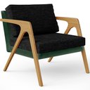 Ver imagem 1 de Poltrona Decorativa Para Sala Estar Pietra L02 Facto Verde Musgo Linho Chumbo - Lyam Decor