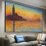 Quadro Claude Monet Veneza Ao Por Do Sol:120x80 cm/DOURADA - 3