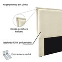 Ver imagem 4 de Cabeceira Casal 140cm Linho Veneza Branco