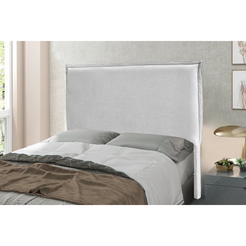 Cabeceira Queen 160cm Linho Rústico Veneza Branco Grigio