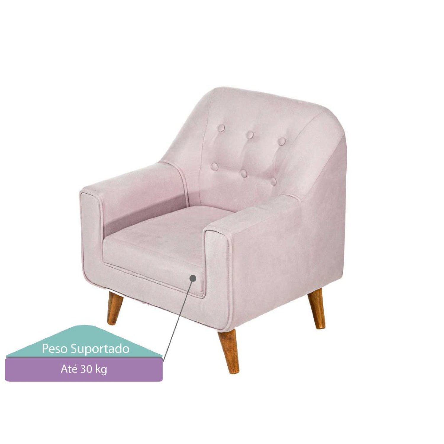 Poltrona Infantil Montessori Comfort Espuma D20 Casatema - 5