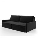 Ver imagem 6 de Sofá-Cama Túnísia 4 Lugares Retrátil e Reclinável 214cm Preto Suede
