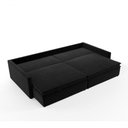 Ver imagem 7 de Sofá-Cama Túnísia 4 Lugares Retrátil e Reclinável 214cm Preto Suede