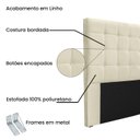 Ver imagem 4 de Cabeceira Casal 140cm Linho Verona Amarelo
