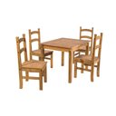 Ver imagem 2 de Conjunto de Mesa 100x80cm 4 Cadeiras Cancun Marrom
