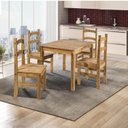 Ver imagem 1 de Conjunto de Mesa 100x80cm 4 Cadeiras Cancun Marrom