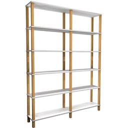 Estante Madeira 6 Prateleiras Branca Evolukit 140X26X186 - 1