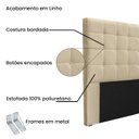 Ver imagem 4 de Cabeceira Casal 140cm Linho Verona Amarelo