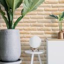 Ver imagem 2 de Papel de Parede Adesivo Tijolinho Bege Rejunte Branco 12m