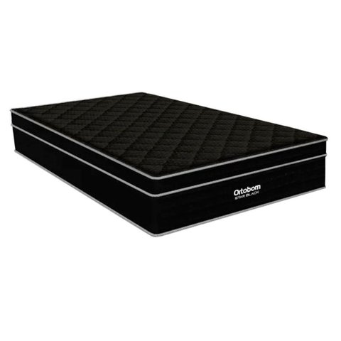 Colchão Solteiro Molas Masterpocket Ensacadas Star Black D45 Viscoelástico Super (88x188x38) -