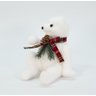 Decoração Natalino Enfeite Urso Polar Cachecol Xadrez 20 Cm - 2