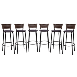 Kit 6 Banquetas para Cozinha Banco Alto Junco Argila Balcão Ilha Bancada Bares Piscina Área Gourmet - 1