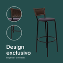 Ver imagem 4 de Kit 6 Banquetas para Cozinha Banco Alto Junco Argila Balcão Ilha Bancada Bares Piscina Área Gourmet