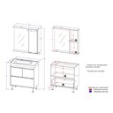 Ver imagem 4 de Gabinete Banheiro com Cuba e Espelheira Multimóveis CR10061 Branco/Legno Crema
