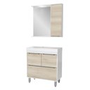 Ver imagem 2 de Gabinete Banheiro com Cuba e Espelheira Multimóveis CR10061 Branco/Legno Crema